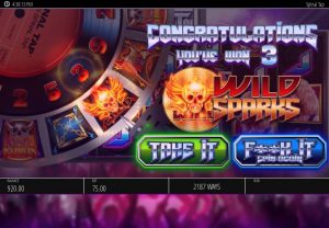 Spinal Tap Slot Wild Sparks Features